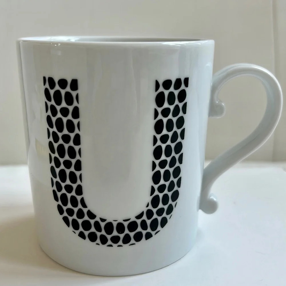 West Elm Ceramic Coffee Tea Mug “U”